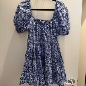 Zara Navy Floral Patterned dress